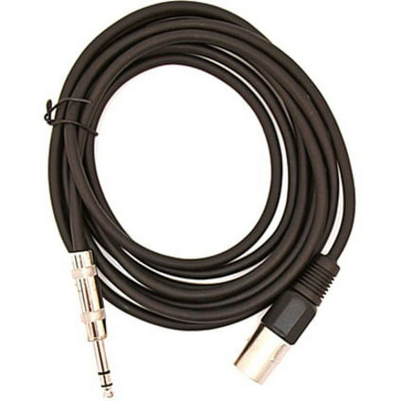 Seismic Audio SATRXL-M6, Black 6 Foot XLR Male to TRS Patch Cable