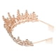 thumbnail image 5 of 1 Uds. De coronas de Tiara de cristal en tono dorado rosa, corona de princesa elegante con peines, tiaras, disfraces de cumpleaños, accesorios para el cabello para mujeres y niñas, 5 of 7