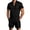 A-Black9, variant on XIAOCHA Stand Collar Romper for Women Hidden Zipper Front Short Sleeve Casual Short Jumpsuit