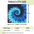 thumbnail image 2 of Blue Tie Dye Mandala Pattern Square Fitted Tablecloth with Elastic Edge,Square Table Cover,Washable Elastic Table Cover for Home Kitchen Party Decor 34"x34", 2 of 6
