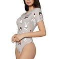 thumbnail image 2 of Naloa Various Rabbits Women's Short-Sleeved Onesie, One-Piece Swimsuit for Parties, dates, clubs - Small, 2 of 9