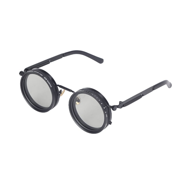 Visland Rounded Polarized Glasses 1-12 Gears Adjustable Sunglasses with ND Filter for Sun Blue Light Protection Handcrafted Retro Glasses for Men Women