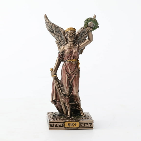 Veronese Design Nike Greek Goddess of Victory Resin Miniature Handpainted Bronze Finish