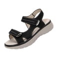 thumbnail image 2 of EKVAHL Women's Adjustable Strap Orthopedic Sandals, Open Toe Non-Slip Platform Sandals, Cushioned Arch Support Beach Walking Summer Sandals Black, 2 of 4