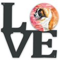 thumbnail image 1 of "Treasures Saint Bernard Metal Love decoración de pared, multicolor" Caroline's Treasures  BB9766WALV, 1 of 1