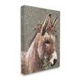thumbnail image 3 of Stupell Industries Winter Donkey Snow Falling Holiday Painting Gallery Wrapped Canvas Print Wall Art, 3 of 5