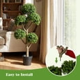 thumbnail image 4 of Costway 1 PCS 46-Inch Artificial Boxwood Topiary Tree with 5 Ball-Shaped Topiaries for Porch, 4 of 9