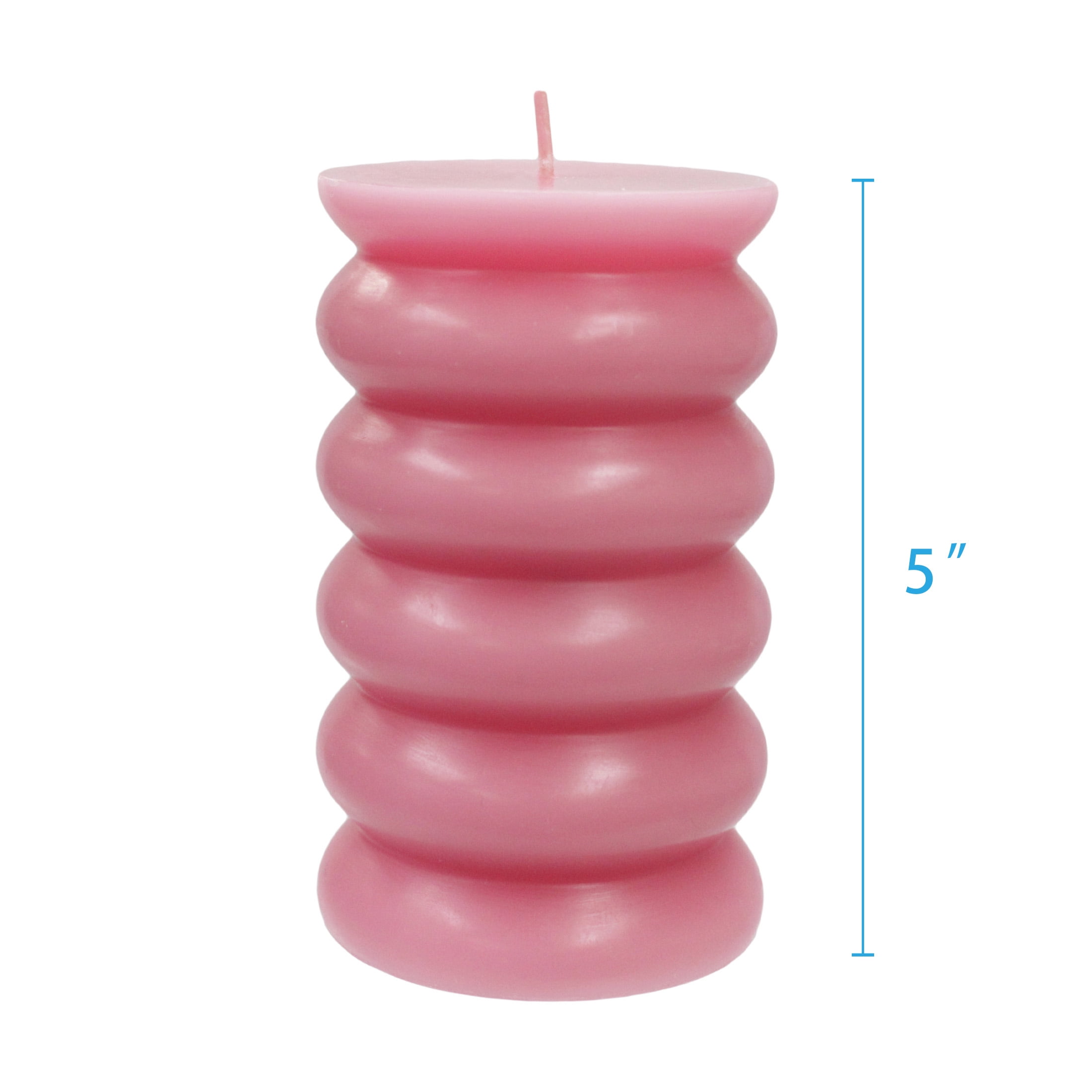 Better Homes & Gardens Unscented Bubble Pillar Candle, 3x5 Inches, Pink
