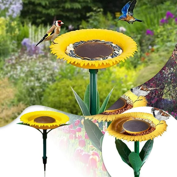 Mangeoire pour Oiseaux Tournesol Extérieur Extérieur Mangeoire pour Oiseaux Tournesol Station d'Alimentation Pratique Mangeoire Verticale pour Oiseaux Tournesol Cages pour Perroquets pour Oiseaux Moyens Mangeoire Lumineuse Mangeoire Plateforme avec Toit à Cage