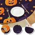 thumbnail image 4 of Halloween Pumpkin Bat Pattern Round Fitted Tablecloth with Elastic Edge,Dining Table Cover Waterproof,Outdoor Round Tablecloth for Camping,Dining,Indoor and Outdoor, 4 of 7