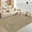Beige, variant on Tzou Braid Print Area Rug, Non-Slip Low Pile Washable Carpet for Living Room, Bedroom, Office