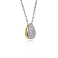 thumbnail image 4 of Lafonn Classic Sterling Silver 2-Tone Plated Simulated Diamond Necklace (0.65 CTTW), 4 of 5