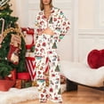 thumbnail image 2 of Christmas pajamas Long Sleeve Pajama Print Sleepwear Loungewear Soft Cozy Pants Outfit Holiday Nightwear Two Piece Comfortable Attire For Winter Relaxation, 2 of 6