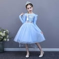 thumbnail image 4 of Robe de Princesse Elsa pour Filles, Déguisement de Fête Chic, Reine des Neiges, Robe de Princesse Mignonne (Manches Longues), 4 of 5