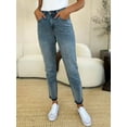 thumbnail image 2 of Judy Blue Full Size Mid Rise Rigid Magic Release Hem Jeans - Rosa Apparel, 2 of 11