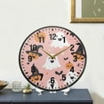 thumbnail image 4 of Yayeee Wall Clock Battery Operated 9.5" Silent Non-Ticking for Living Room, Pastel Pink Halloween, 4 of 8