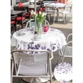 thumbnail image 5 of Outdoor Tablecloth with Umbrella Hole for Patio/Picnic/Party/Camping, Purple Leaves Waterproof Table Cloth Round Cover Washable, Summer Botanical (Dia 54"), 5 of 8