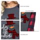 thumbnail image 5 of Blusa de cuadros escoceses para mujer, blusa de manga larga con diseño de muñeco de nieve navideño para mujer, blusa de manga larga para mujer, probada profesionalmente, 5 of 6