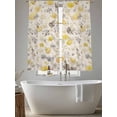 thumbnail image 5 of Yellow Grey Botanical Sheer Curtains 63 Inch Length 2 Panels Set for Living Room/Bedroom, Spring Floral Watercolor Rustic Curtain Sheers Drapes Rod Pocket Curtains Window Treatment Set 52''x63''x2, 5 of 7