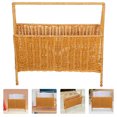 thumbnail image 1 of Raindrops Large Capacity Magazine Rack Woven Desk Organizer Rattan Stylish Magazine Holder For Home, 1 of 6