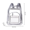 thumbnail image 2 of POINTERTECK 17" Sac à Dos Transparent Résistant à l'Eau Sac à Dos Résistant Voir à Travers Sac à Dos Grande Capacité Sac d'École avec Sangles Réglables pour le Collège de Travail Scolaire (Blanc), 2 of 7