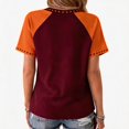 thumbnail image 4 of VXARARL Womens Short Sleeve V Neck Halloween T Shirts Pumpkin Shirts Why Yes Actually I Can Drive A Stick Graphic Autumn Tee Tops Ghost Pumpkin T Shirts Red L, 4 of 4