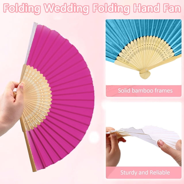 YAOMOBB Guest Hand Fan Fine Workmanship Bamboo Folding Hand Fan Stay Cool in Style