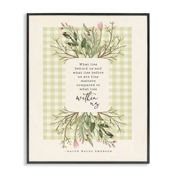 Stupell Industries Farmhouse What Lies Behind Us Phrase Motivational Living Today Black Framed Giclee Art, 11 x 14, by Tammy Apple