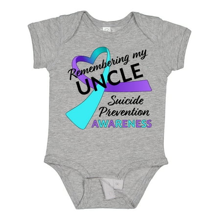 

Inktastic Remembering My Uncle- Suicide Prevention Awareness Gift Baby Boy or Baby Girl Bodysuit