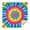 Colorful Rainbow Tie, variant on Colorful Tie Dye Mandala Pattern Square Tablecloth,Waterproof Square Table Cover,Wipeable Spillproof Washable Table Cover for Home Kitchen Party Decor 42"X42"(107x107cm)