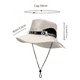thumbnail image 2 of Sombrero para el sol, impermeable, de ala ancha, con protección UV, para pesca, senderismo, jardín y playa, 2 of 5