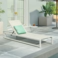 thumbnail image 2 of Noble House Modesta Outdoor Aluminum Chaise Lounge with Mesh Seating White, 2 of 8
