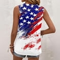 thumbnail image 6 of 250th Anniversary Tank Tops for Women 2026 - Patriotic Tie-Dye Square Neck Sleeveless Tees - 1776-2026 USA Star Print Casual Summer Blouse White XXL, 6 of 6
