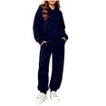 thumbnail image 3 of Maean Girl 2 Piece Outfits Sets Long Sleeve Sweatshirt Jackets Matching Set Sweatpants with Pockets, 3 of 6