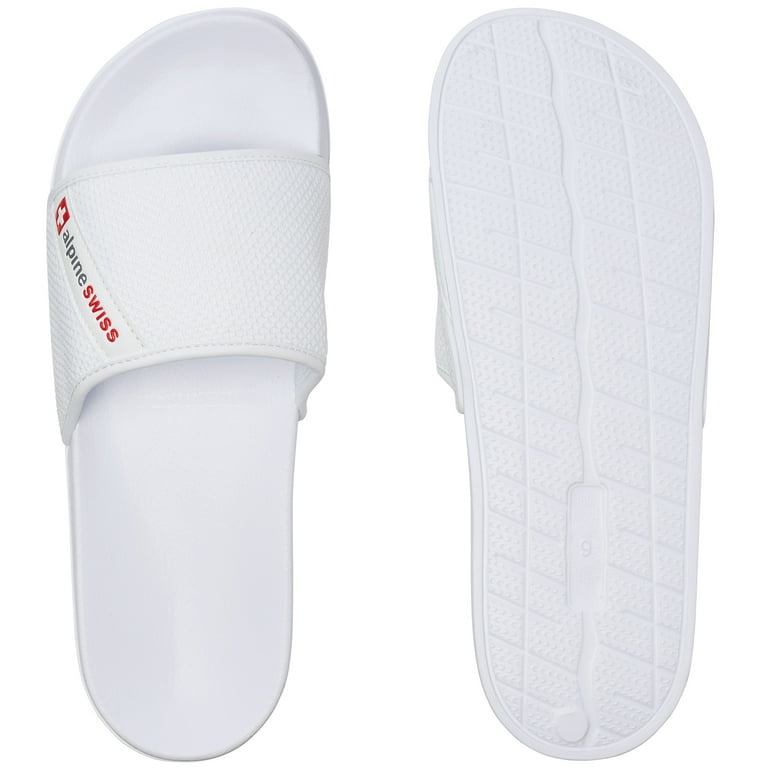 Alpine Swiss Womens Double Strap Slide Sandals EVA Sole Flat Comfort Shoes