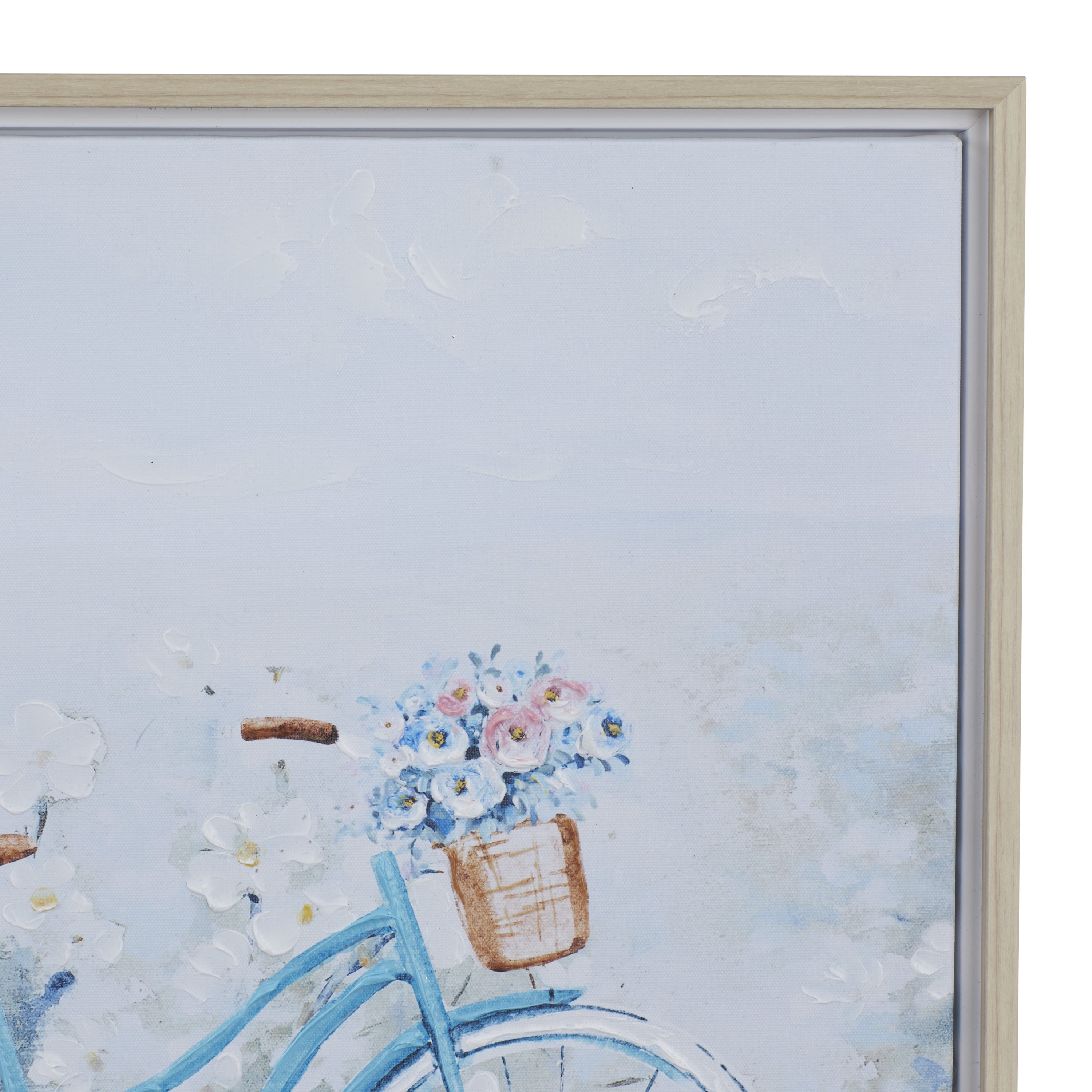 23" x 24" Bike Framed Wall Art with Tan Frame, by DecMode