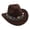 Coffee, variant on Western Cowboy Hat With Fringe And Turquoise Bohemian Sun Hat For Outdoor Music Festival Leather Western Hats for Men
