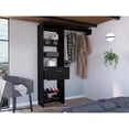 thumbnail image 3 of TUHOME Manchester 150 Closet System Engineered Wood Closet Systems in  Black, 3 of 9