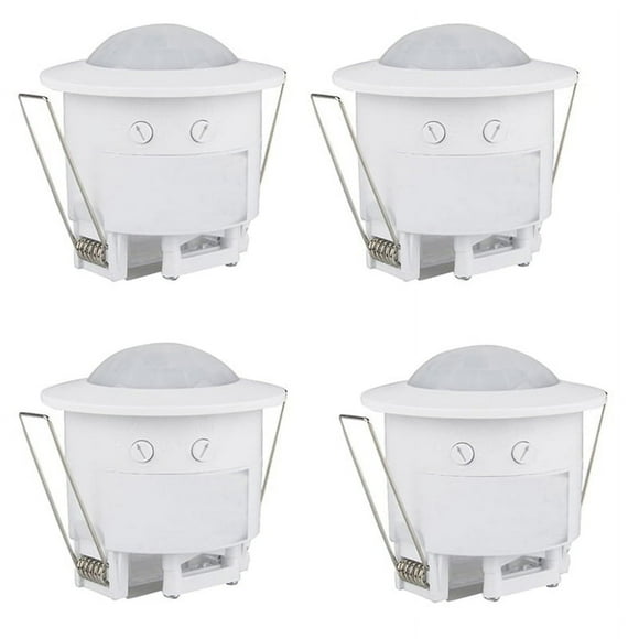 4X 110V-220V 360° Infrared Recessed PIR Ceiling Motion Sensor Detector Light Switch, Motion Light Sensor