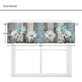 thumbnail image 3 of Farmhouse Floral Kitchen Valances for Windows Curtain Bathroom Living Room Bedroom Laundry Room Teal Daisy Flower Kitchen Curtains Valances Window Topper Curtain Short 1 Panel (55x18 Inch), 3 of 4