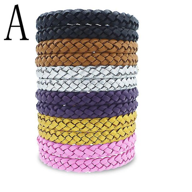 12 Pulseras Repelentes De Mosquitos YUANXCMXG Piel Sintética Ajustable 21 cm
