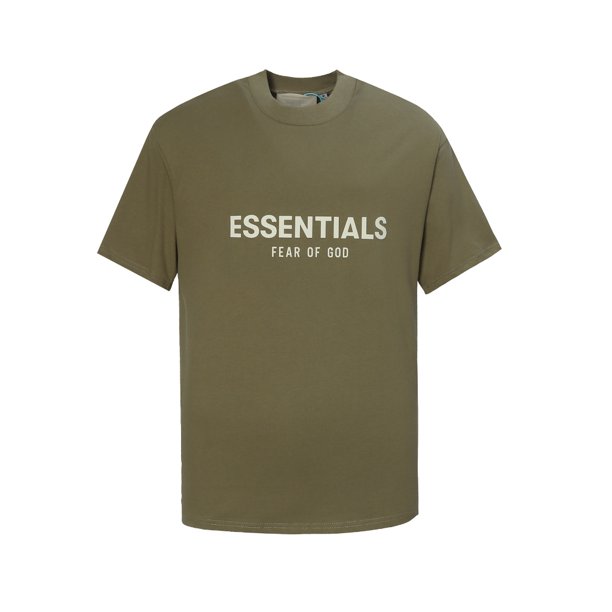 SS23 Exclusivo FOG FEAR OF GOD Double Thread ESSENTIALS Temporada 8 Pecho Flocado Carta Pareja Suelta Manga Corta Verano Gao Jiahui unisex