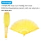 thumbnail image 4 of Abanico de Mano de Plumas Unique Bargains Vintage Amarillo Plegable con Borla y Pluma de Jade, 4 of 7