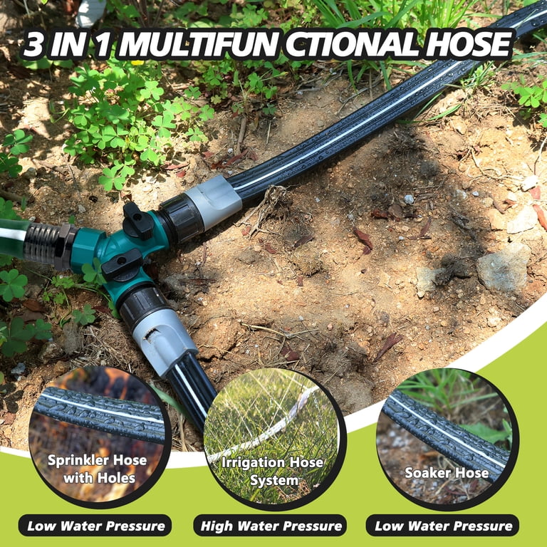 Sunifier Sprinkler Soaker Hose 100ft Heavy Duty with Stakes photo 7