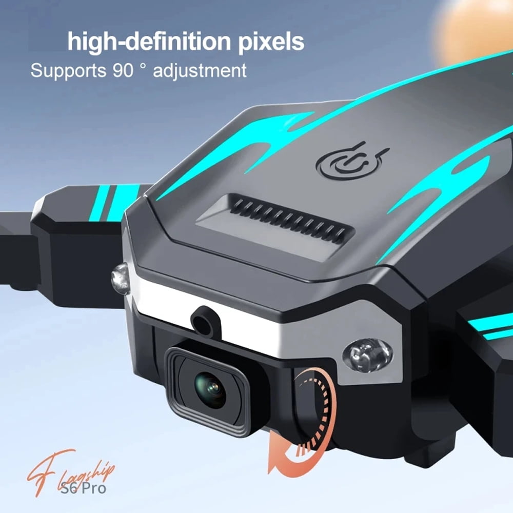 Drone with HD Camera, RC Airplanes, Brushless Motor ,Four-Sided Obstacle Avoidance Fixed Height, ,Four-Axis Aircraft  ,for Adults and Kids, 3Battery.Yellow