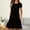 Black, variant on Sakmal Moo Moos for Women Nightgown Short Sleeve Pajama Dress Crew Neck Solid Lightweight Womens Nightgown with Pockets
