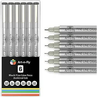 Bobasndm Micro Fineliner Drawing Art Pens: 12 Black Fine Line Waterproof  Ink Set Artist Supplies Archival Inking Markers Pigment Liner Point  Journaling Sketch Outline Watercolor Technical 