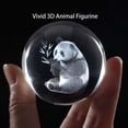 thumbnail image 4 of Spencer Clear Crystal Glass Ball 60mm 3D Laser Engraved Panda Glass Sphere Decorative Balls with Stand Figurine Gift for Home Office Decor, 4 of 10