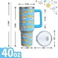 thumbnail image 2 of Corgi Gifts 40 Oz Tumbler with Handle and Lid Straw, Cute Blue Stainless Steel Double Walled Vacuum Insulated Cup, Dog Lover Birthday Gifts for Women Men (1 PC), 2 of 6