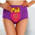 thumbnail image 6 of Daznico Womens Underwear - Women Menstrual Pocket Pocket High Waist Anti Leakage Pants - Panties for Women,Color:Purple,Size:3XL, 6 of 9